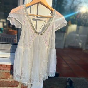 Shimmery sparkle fairy sequin top by free people